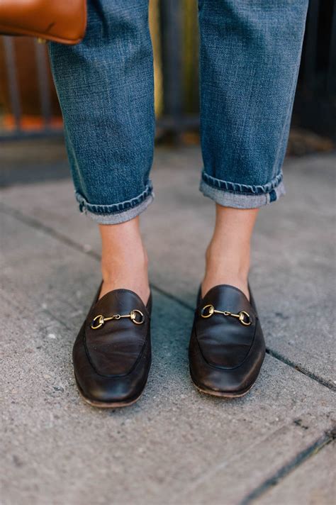 gucci jordaan loafer street style|Gucci fringe loafer.